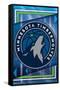 NBA Minnesota Timberwolves - Logo 17-Trends International-Framed Stretched Canvas