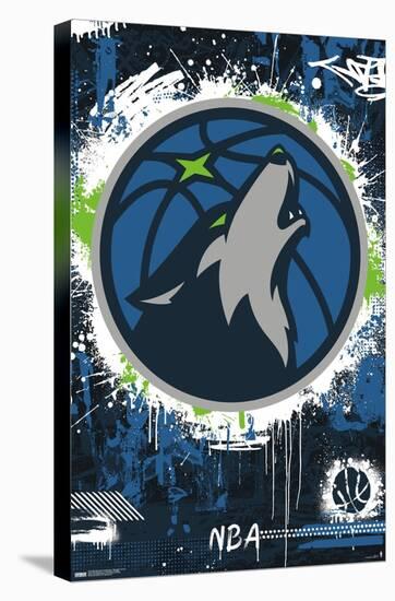 NBA Minnesota Timberwolves - Maximalist Logo 23-Trends International-Stretched Canvas