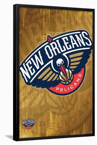 NBA New Orleans Pelicans - Logo 13-Trends International-Framed Poster