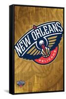 NBA New Orleans Pelicans - Logo 13-Trends International-Framed Stretched Canvas