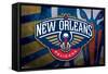 NBA New Orleans Pelicans - Logo 20-Trends International-Framed Stretched Canvas