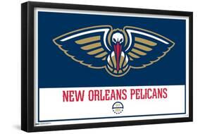 NBA New Orleans Pelicans - Logo 21-Trends International-Framed Poster