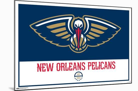 NBA New Orleans Pelicans - Logo 21-Trends International-Mounted Poster