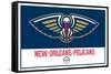 NBA New Orleans Pelicans - Logo 21-Trends International-Framed Stretched Canvas