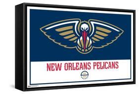 NBA New Orleans Pelicans - Logo 21-Trends International-Framed Stretched Canvas