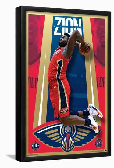 NBA New Orleans Pelicans - Zion Williamson 20-Trends International-Framed Poster