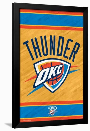 NBA Oklahoma City Thunder - Logo 14-Trends International-Framed Poster