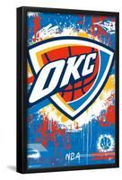 NBA Oklahoma City Thunder - Maximalist Logo 23-Trends International-Framed Poster