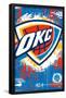 NBA Oklahoma City Thunder - Maximalist Logo 23-Trends International-Framed Poster