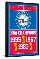 NBA Philadelphia 76ers - Champions 15-Trends International-Framed Poster