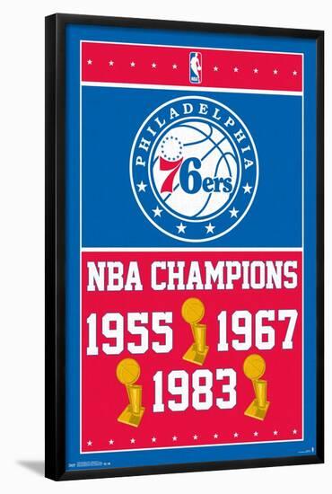 NBA Philadelphia 76ers - Champions 15-Trends International-Framed Poster