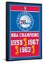 NBA Philadelphia 76ers - Champions 15-Trends International-Framed Poster