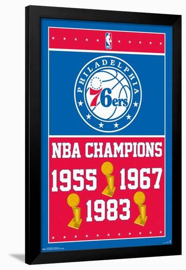 NBA Philadelphia 76ers - Champions 15-Trends International-Framed Poster