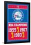 NBA Philadelphia 76ers - Champions 15-Trends International-Framed Poster