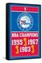 NBA Philadelphia 76ers - Champions 15-Trends International-Framed Stretched Canvas