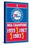 NBA Philadelphia 76ers - Champions 15-Trends International-Stretched Canvas