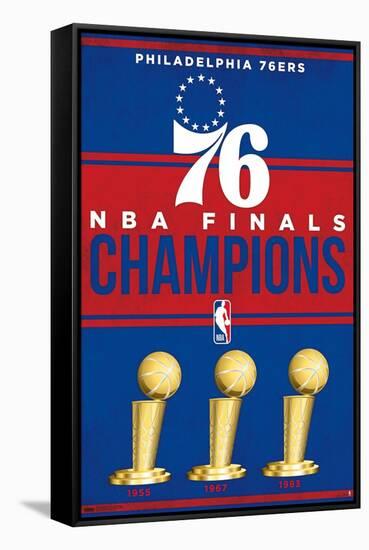 NBA Philadelphia 76ers - Champions 23-Trends International-Framed Stretched Canvas