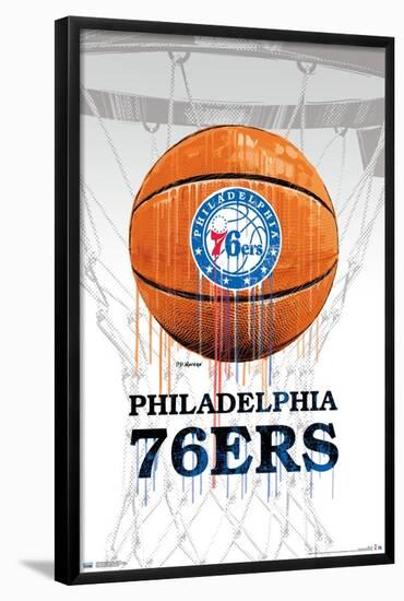 NBA Philadelphia 76ers - Drip Ball-Trends International-Framed Poster