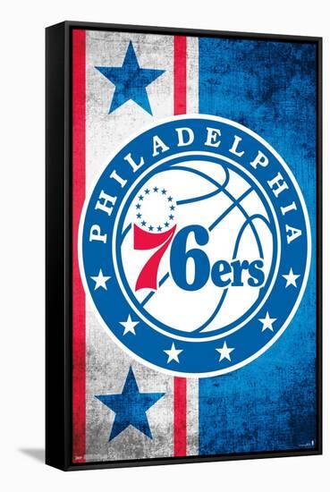 NBA Philadelphia 76ers - Logo 15-Trends International-Framed Stretched Canvas
