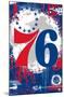 NBA Philadelphia 76ers - Maximalist Logo 23-Trends International-Mounted Poster