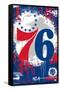 NBA Philadelphia 76ers - Maximalist Logo 23-Trends International-Framed Stretched Canvas