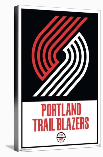 NBA Portland Trail Blazers - Logo 21-Trends International-Stretched Canvas