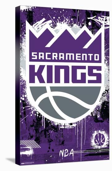 NBA Sacramento Kings - Maximalist Logo 23-Trends International-Stretched Canvas