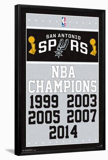 NBA San Antonio Spurs - Champions 17-Trends International-Framed Poster