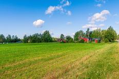 Red Houses in A Rural Landscape-nblx-Mounted Photographic Print
