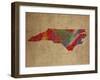 NC Colorful Counties-Red Atlas Designs-Framed Giclee Print