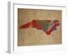 NC Colorful Counties-Red Atlas Designs-Framed Giclee Print