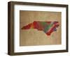 NC Colorful Counties-Red Atlas Designs-Framed Giclee Print