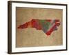 NC Colorful Counties-Red Atlas Designs-Framed Giclee Print