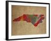 NC Colorful Counties-Red Atlas Designs-Framed Giclee Print