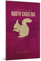 NC State Minimalist Posters-Red Atlas Designs-Mounted Giclee Print