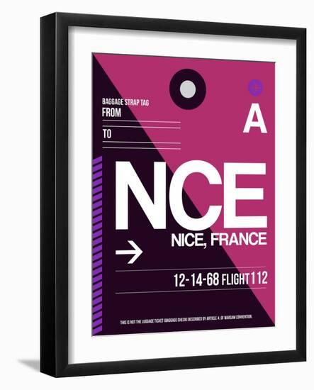 NCE Nice Luggage Tag 1-NaxArt-Framed Art Print