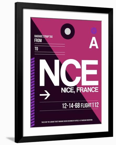 NCE Nice Luggage Tag 1-NaxArt-Framed Art Print