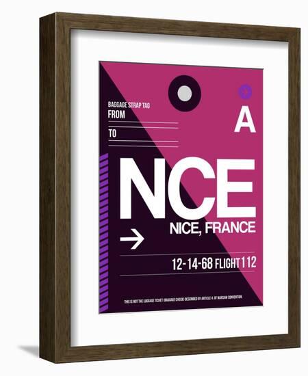 NCE Nice Luggage Tag 1-NaxArt-Framed Art Print