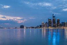 Detroit City Skyline-ncortez-Framed Photographic Print