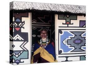 Ndebele Woman Wearing Beads, South Africa-null-Stretched Canvas