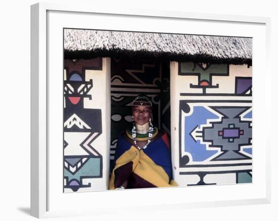 Ndebele Woman Wearing Beads, South Africa-null-Framed Photographic Print