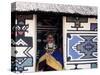 Ndebele Woman Wearing Beads, South Africa-null-Stretched Canvas