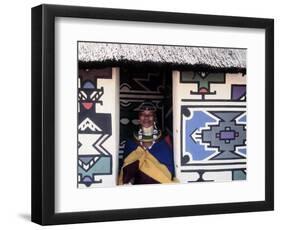 Ndebele Woman Wearing Beads, South Africa-null-Framed Photographic Print