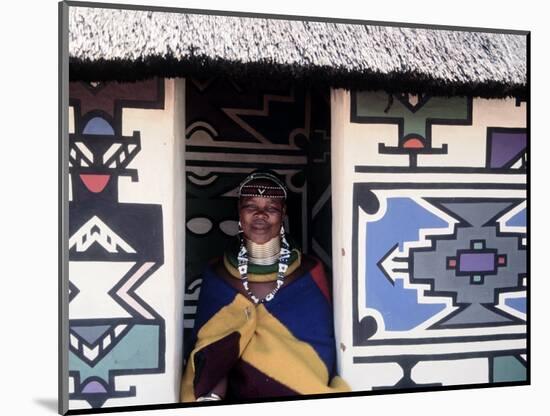 Ndebele Woman Wearing Beads, South Africa-null-Mounted Photographic Print