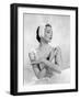 Ne me quitte jamais Never Let me Go by Delmer Daves with Gene Tierney, 1953 (b/w photo)-null-Framed Photo