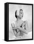 Ne me quitte jamais Never Let me Go by Delmer Daves with Gene Tierney, 1953 (b/w photo)-null-Framed Stretched Canvas