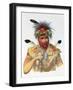 Ne-Sou-A-Quoit, a Fox Chief, Illustration from "The Indian Tribes of North America"-Charles Bird King-Framed Giclee Print