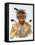 Ne-Sou-A-Quoit, a Fox Chief, Illustration from "The Indian Tribes of North America"-Charles Bird King-Framed Stretched Canvas