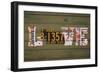 NE State Love-Design Turnpike-Framed Giclee Print