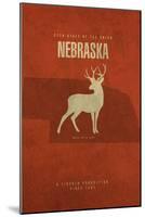 NE State Minimalist Posters-Red Atlas Designs-Mounted Giclee Print